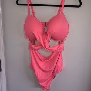 Pink Shade &Shore One Piece Bikini Style Swimsuit